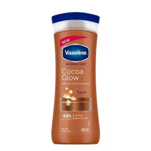 لوسیون بدن کاکائویی وازلین Vaseline مدل cocoa glow مناسب پوست خشک حجم 400 میلی
