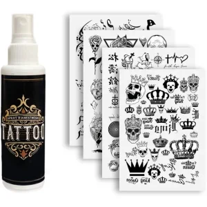 اسپری تاتو موقت بهمراه طرح رایکان